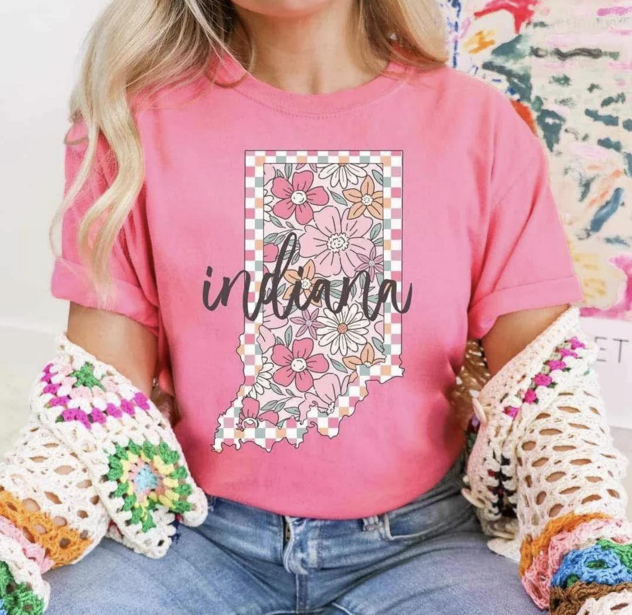 Pink Floral Indiana