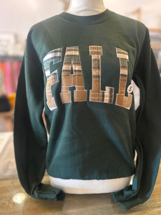 Embroidered Fall Crew