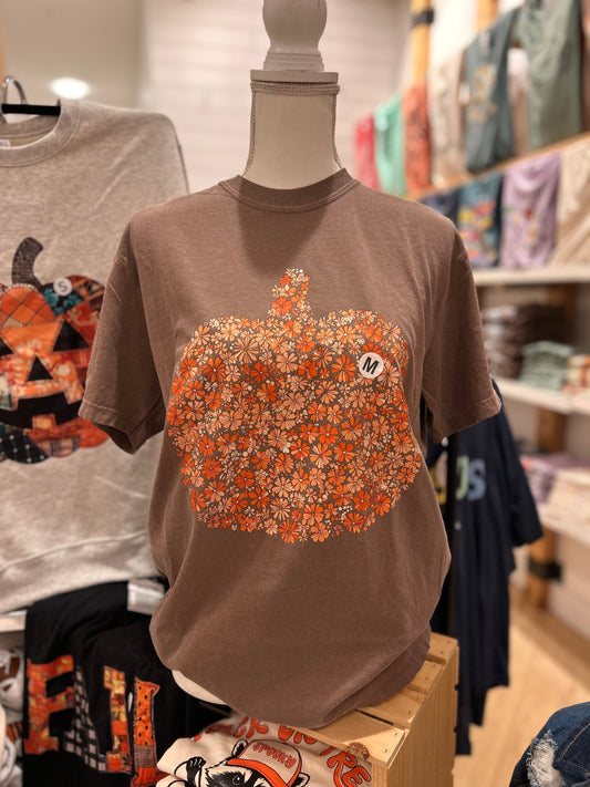 Orange Floral Pumpkin