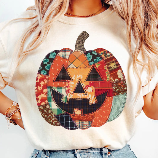 Patchwork Jack-O-Lantern